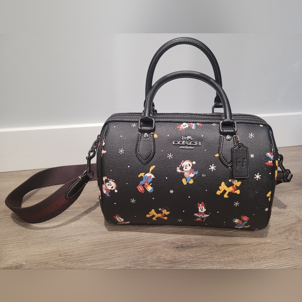 Coach X Disney Christmas Characters Rowan Satchel Crossbody/Handbag